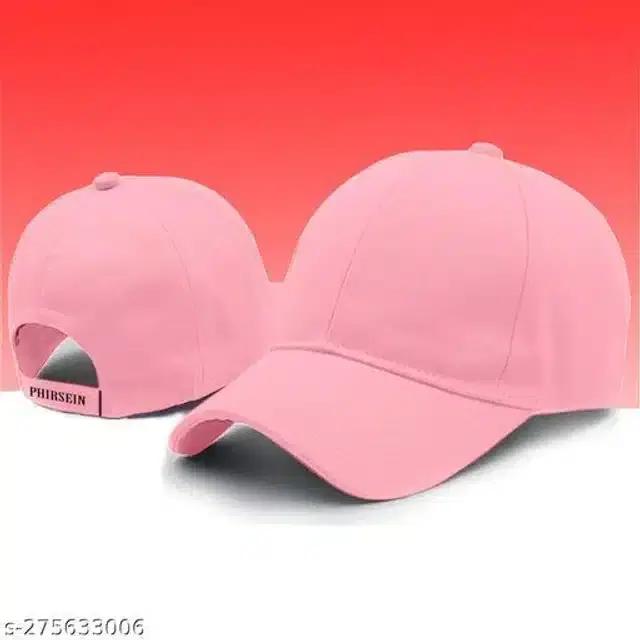 Cotton Cap for Men & Women (Pink)