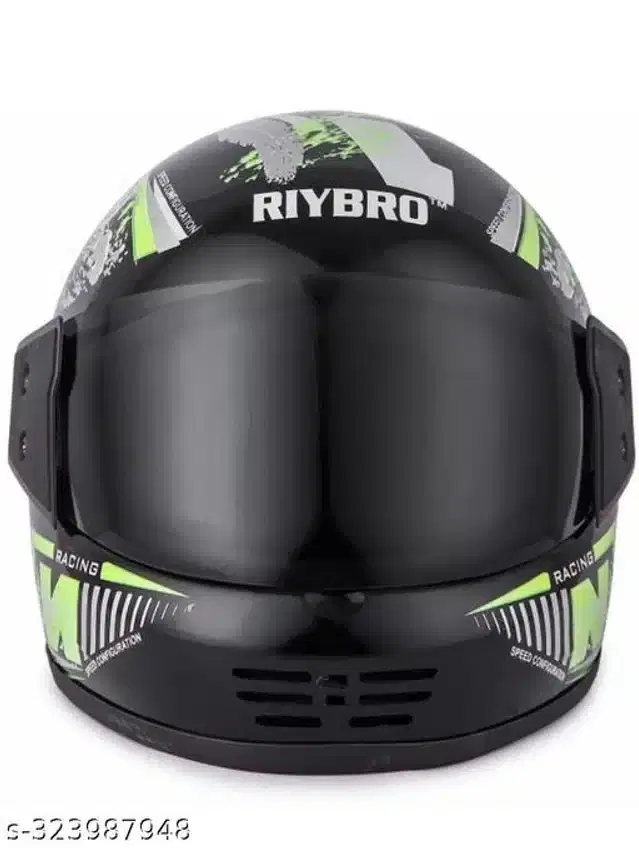 Full Face Helmet for Men & Women, Black & Neon