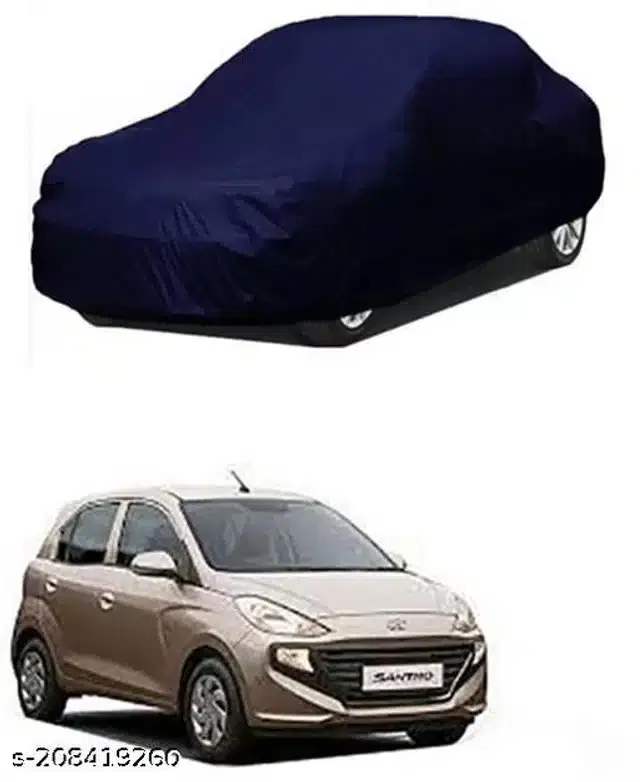 Taffeta Waterproof Car Cover for Hyundai Santro, Multicolor