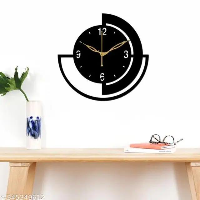 Wooden Wall Clock, Black