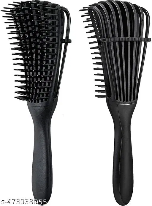 Detangler Hair Detangler Brush – Wet or Dry Hair Detangling Brush and Comb For Curly hair (black)