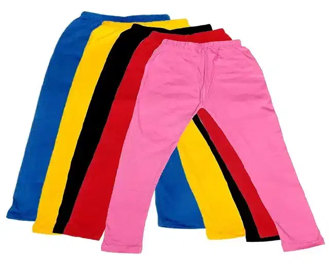 Soft & Comfortable Leggings for Girls, Pack of 5 (Multicolor, 2-3 Years)