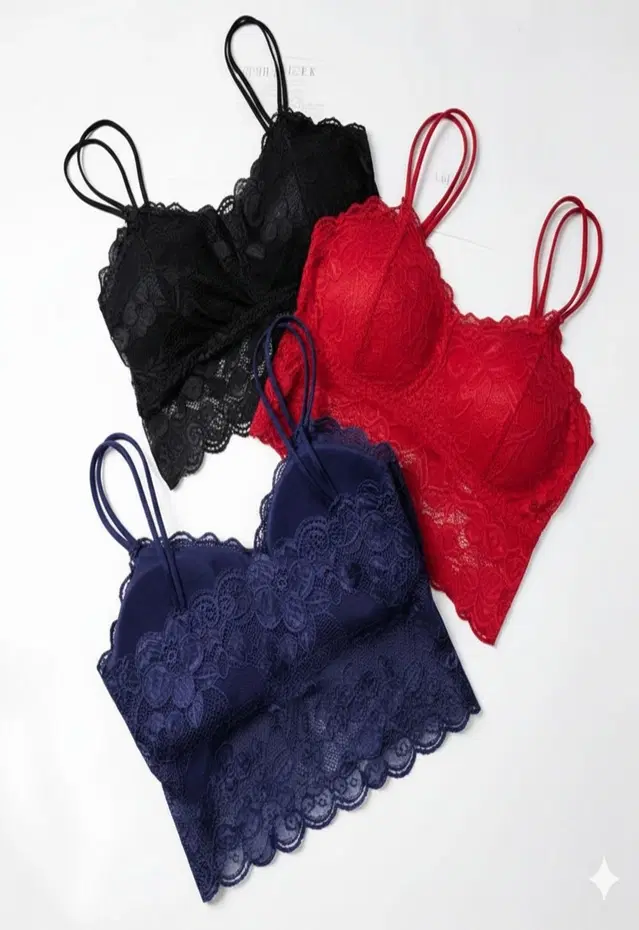 Cotton Solid Padded Bras for Women, Multicolour, Pack of 3 (28)