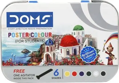 DOMS Poster Colors, 6 Shades, Pack of 1