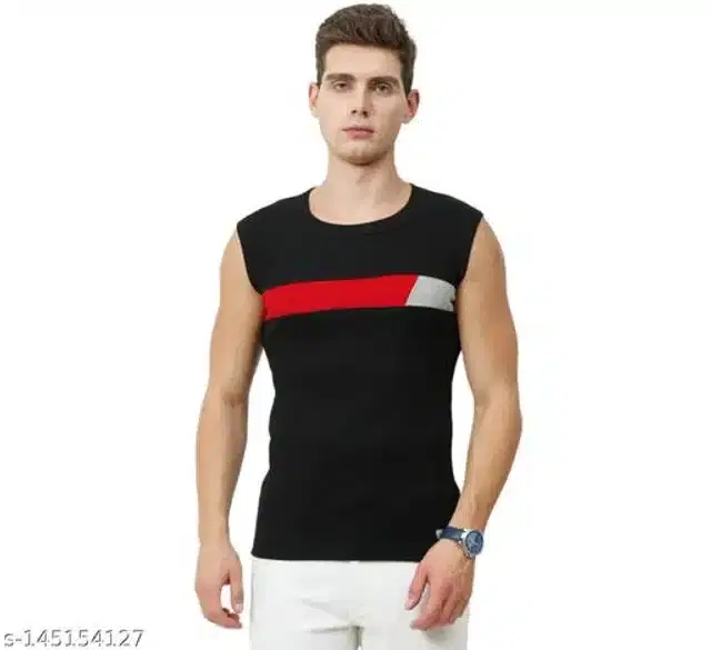 Gym Vests for Men (Black, XS)