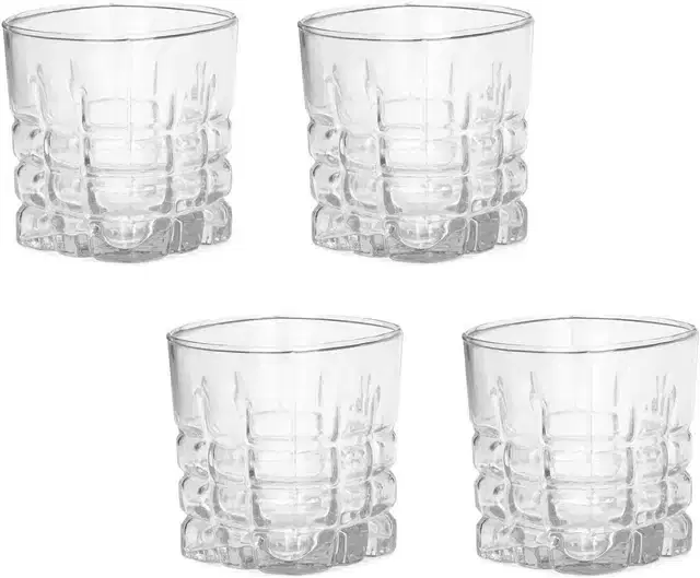 Liquor cum Cocktail Glasses, Transparent, 200 ml, Pack of 4