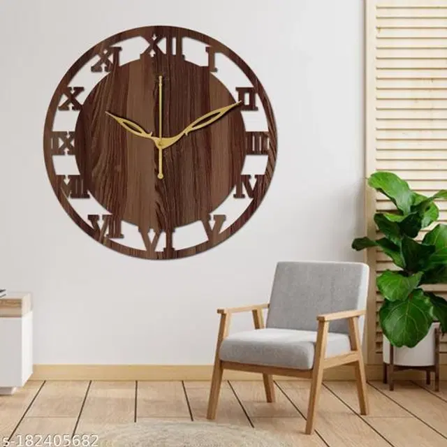 Wooden Wall Clock, Brown