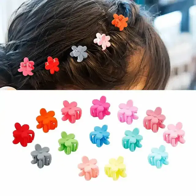 Myra Collection Attractive Comfortable Flower shaped Mini Butterfly Clips Kids Hair Accessories, Set of 50,, Set of 50, (Set of 50 Pcs)