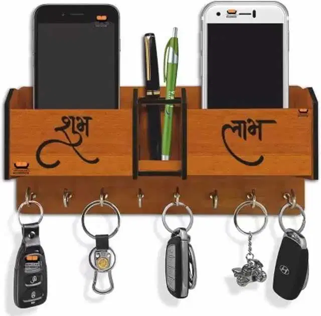 Fancy Wooden Key Holder, Tan, HC-017