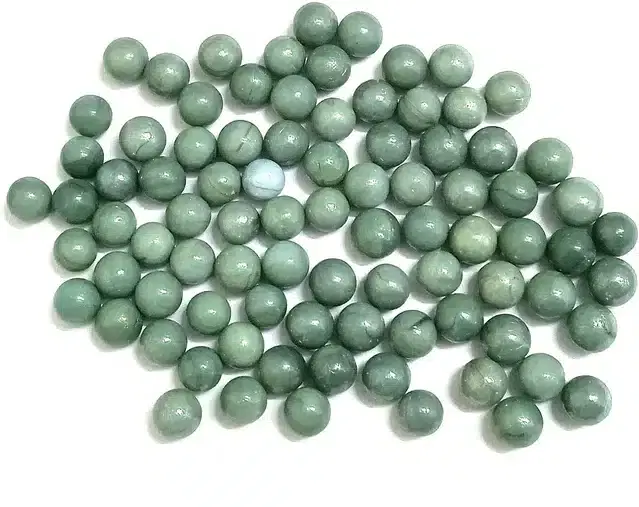 100 Pcs Mini Size Glass Marbles with Shooter, Grey, Set of 1