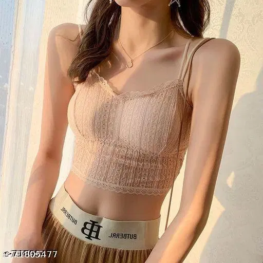 Net Bra for Women, Beige (30A)
