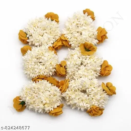 Designer Hair Clips for Women (White, Pack of 6)