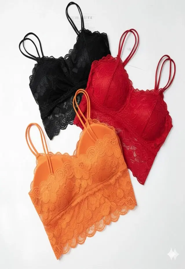 Cotton Solid Padded Bras for Women, Multicolour, Pack of 3 (28)