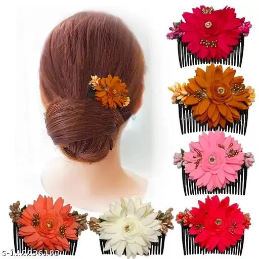 Hair Bun Extension for Women, Pack of 6 (Multicolor)