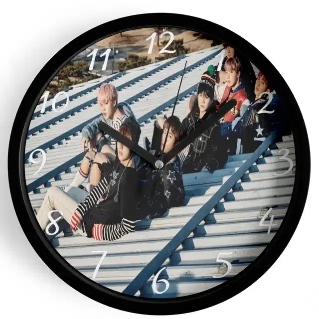 BTS Printed Wall Clock, Multicolor, 7 Inches