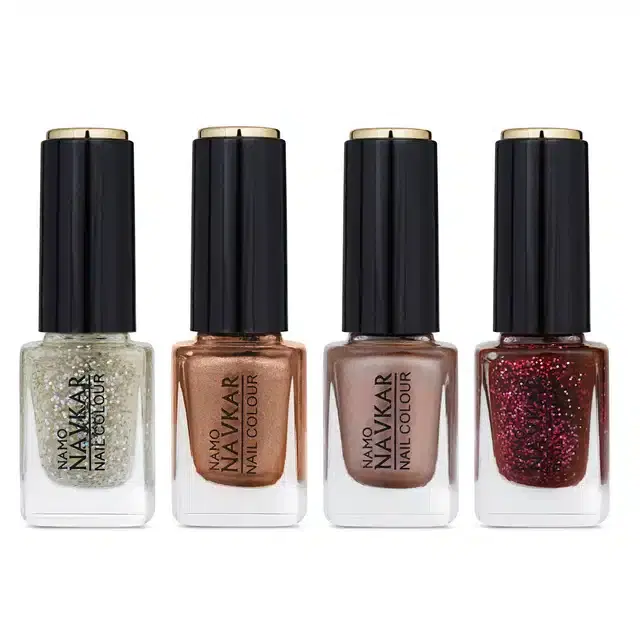 Super Rich Nail Polish for Women, Multicolor, Pack of 4