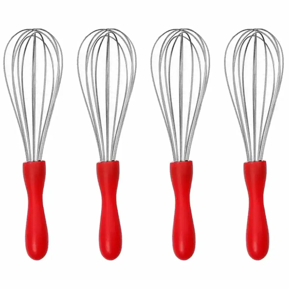 Oc9 Stainless Steel Egg Whisk For Kitchen, Pack Of 4