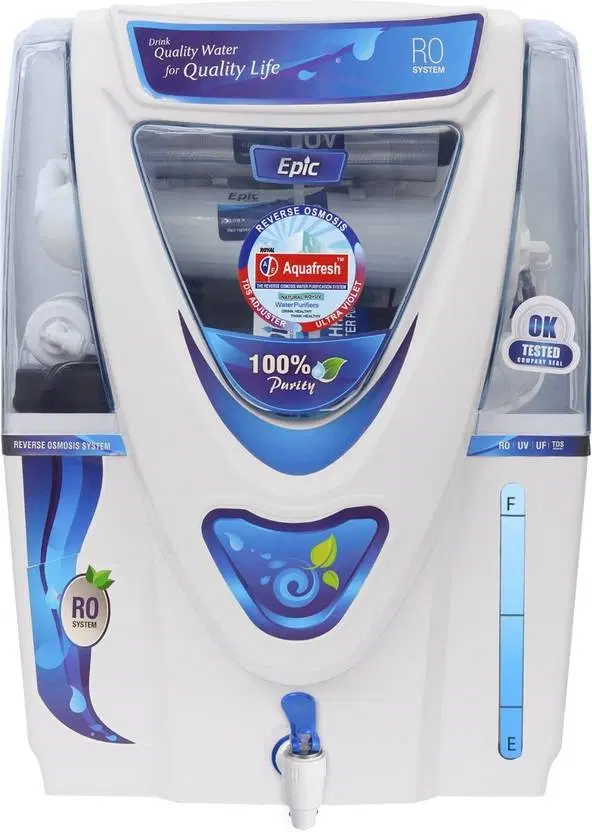 Aqua Fresh EPIC Purify 12L RO+UV+UF+TDS Water Purifier (White & Blue) [Installation ₹500]