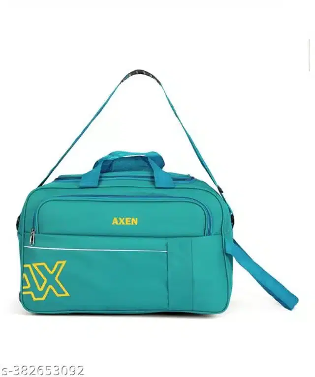 PU Trolley Duffel Bag for Men & Women, Sea Green