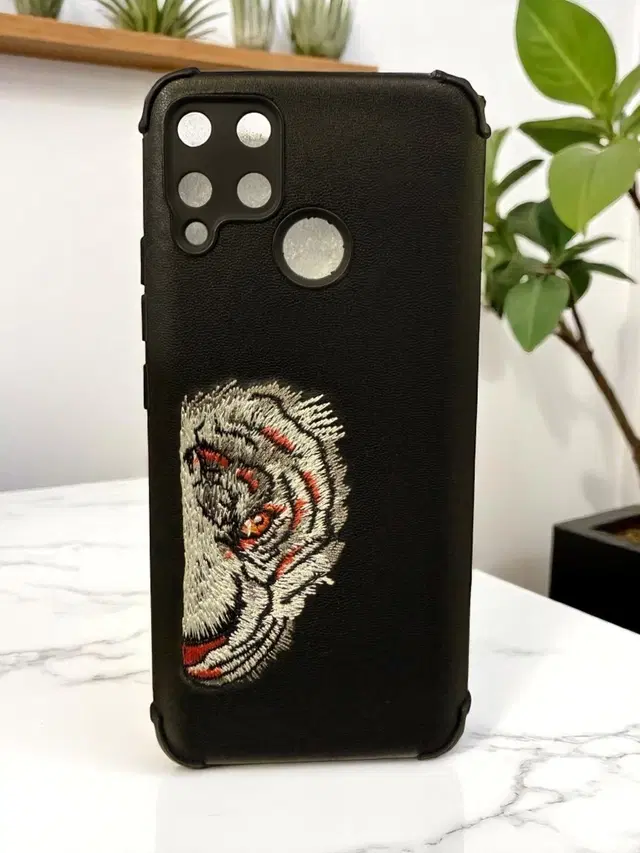 Pvc Back Cover For Realme C15, Black