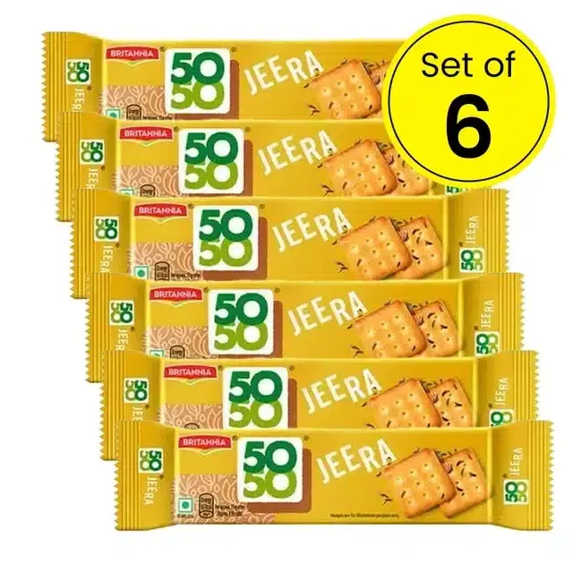 Britannia 50-50 Jeera Masti 6X59.4 g (Pack Of 6)