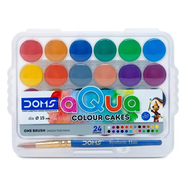 Doms 24 Shades 15Mm Water Color Cakes [Multicolor]