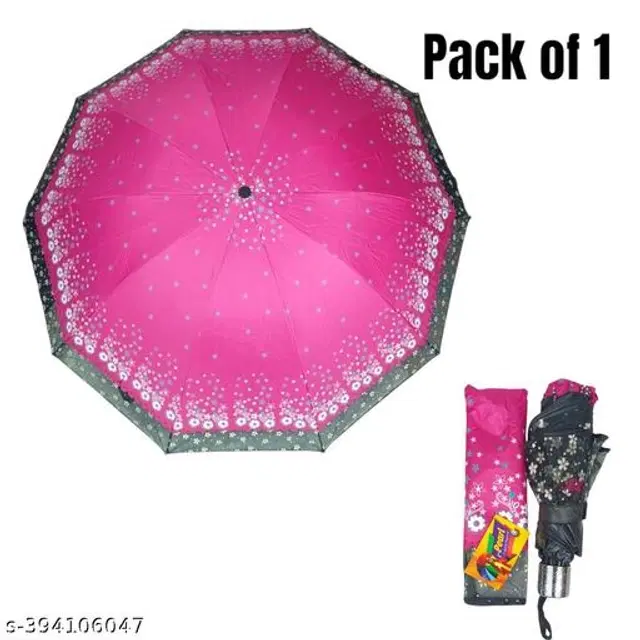 Polyester Foldable Umbrella, Assorted, Pack of 1