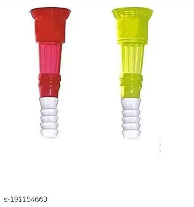 Plastic Tap Hose Connectors, Multicolor, Pack of 2