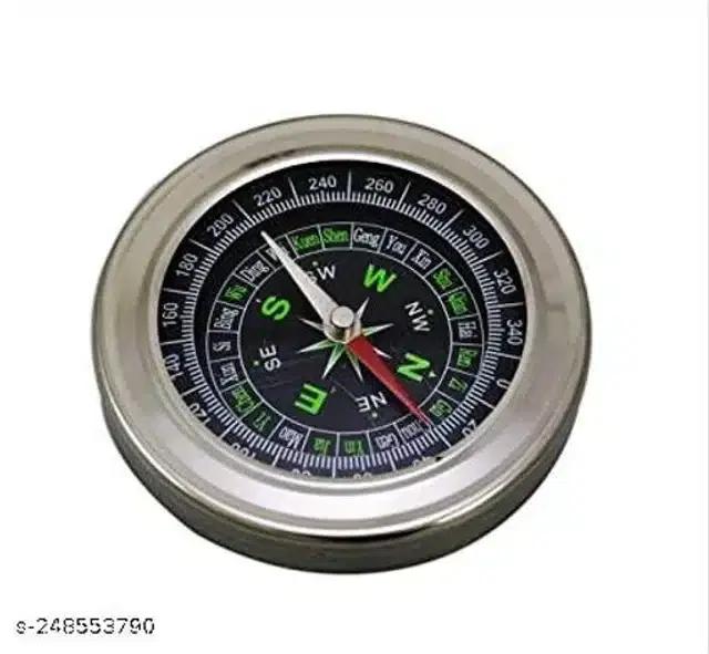Stainless Steel Travel Accessories Magnetic Compass, Silver