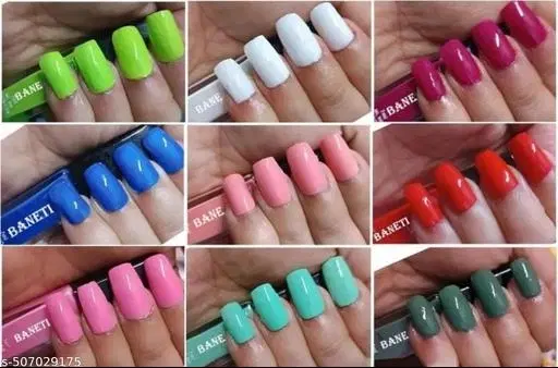 Banetion Matte Nail Polish, Multicolor, Pack of 9