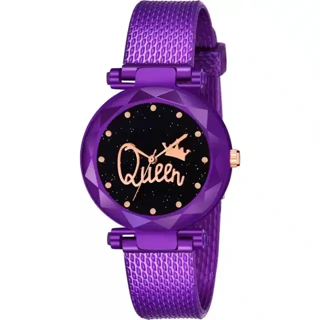 Analog Watch for Girls (Purple)