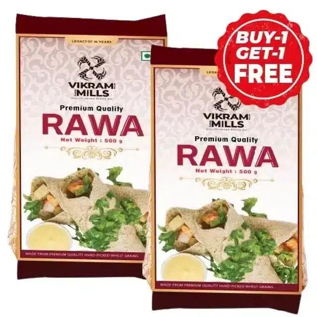 Vikram Mills Rawa 2X500 g  (Buy 1 Get 1 Free)