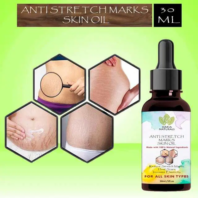 Haria Naturals Anti-Stretch Marks Skin Oil Reduces Stretch Marks & Heal Scars, 30 ml, B-14782