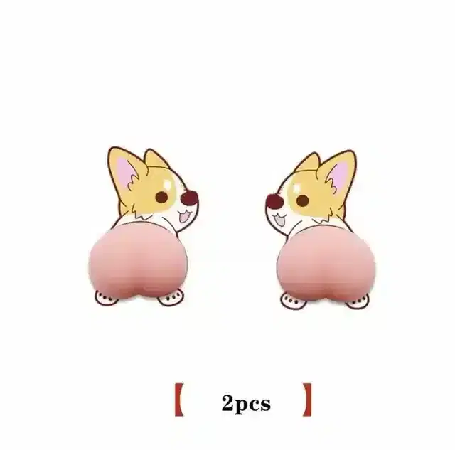 K Kudos Car Styling Door Protector Anti-Scratch Cute Butt Cartoon Anti-Collision Strip Glue Body Decoration Bumper Protection