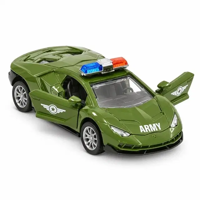 Toy Cloud 1:32 Lamborghini Ambulance Die-Cast Pull-Back Car with Opening Doors