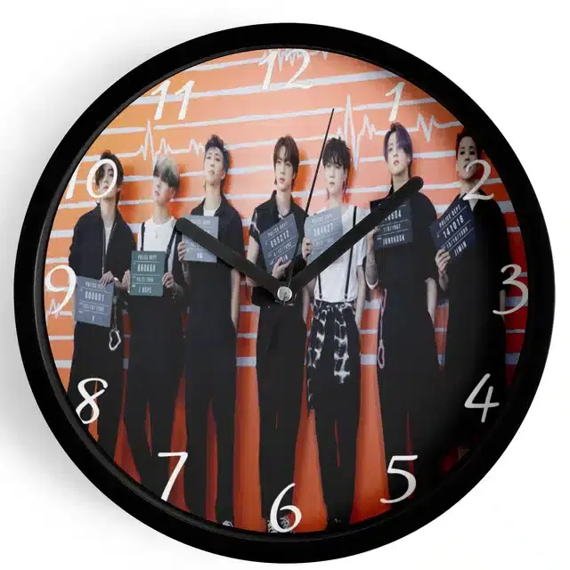 HD Printed Plastic Wall Clock, Multicolor, 10x10 Inches