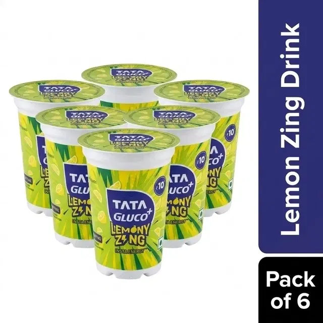 Tata Gluco Plus Lemon Zing Drink 6X200 ml - Set of 6