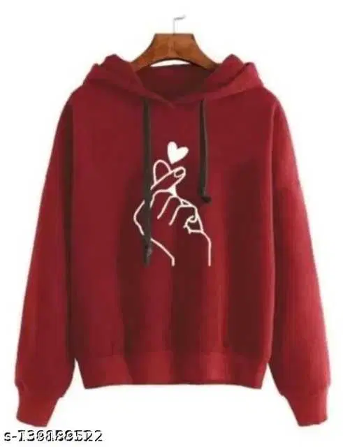 Women's Full Sleeves Sweatshirt (Maroon, M) (PC-46)