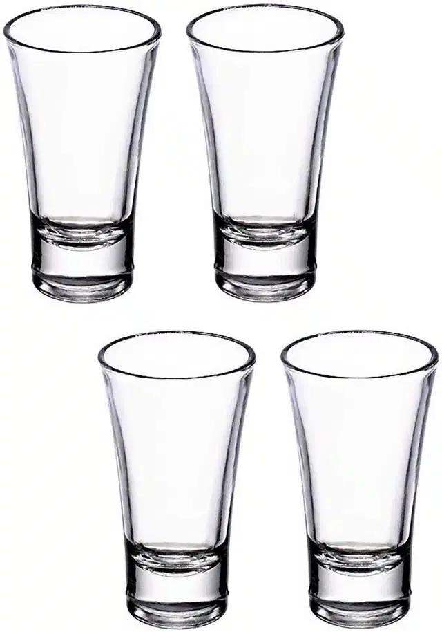 Liquor cum Cocktail Glasses, Transparent, 30 ml, Pack of 4