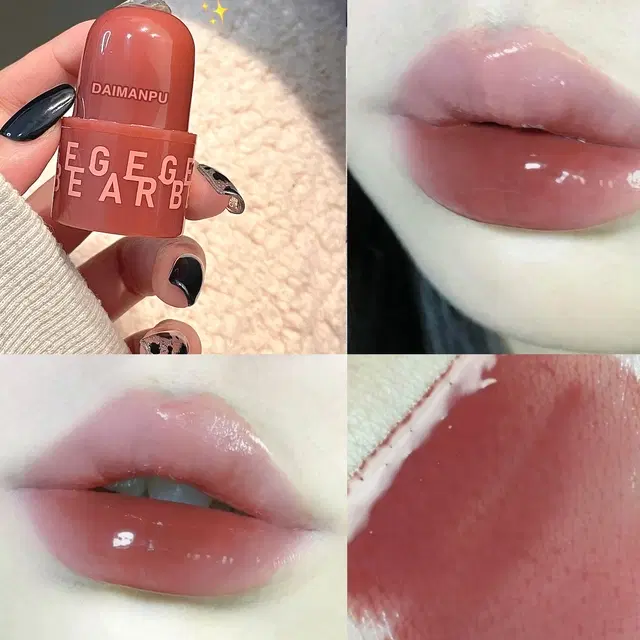 Gegebear Lip Balm for Women, Mroon, 5 ml