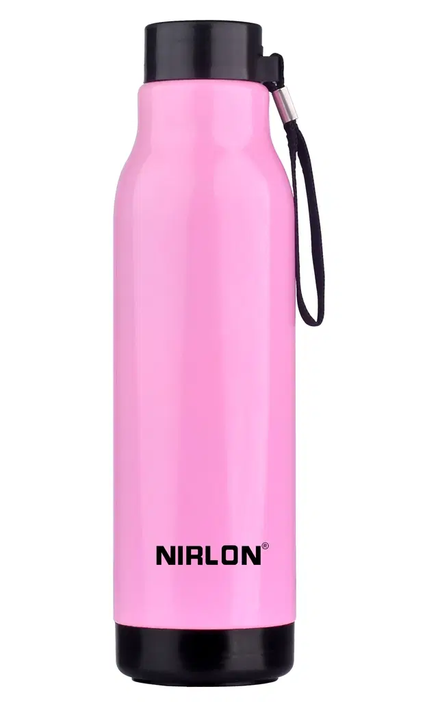 Nirlon PU Insulated Stainless Steel Water Bottles, Pink, 480 ml