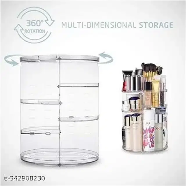 Plastic Wardrobe Cosmetic Organiser, White