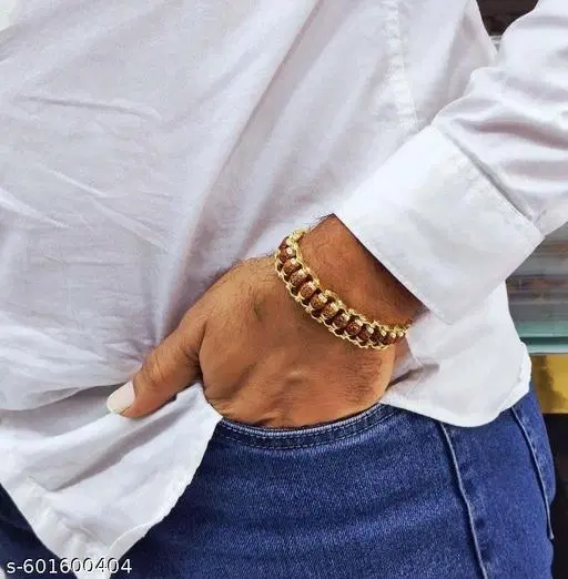 Goldan Rudraksha Bracelet