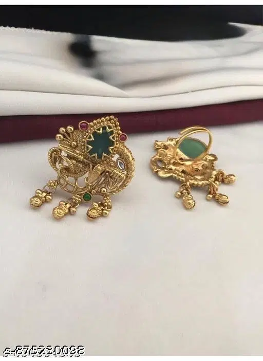Finger Ring for Women (Gold, Free Size)
