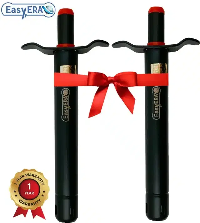 Stainless Steel Gas Lighter, Black, Pack of 2