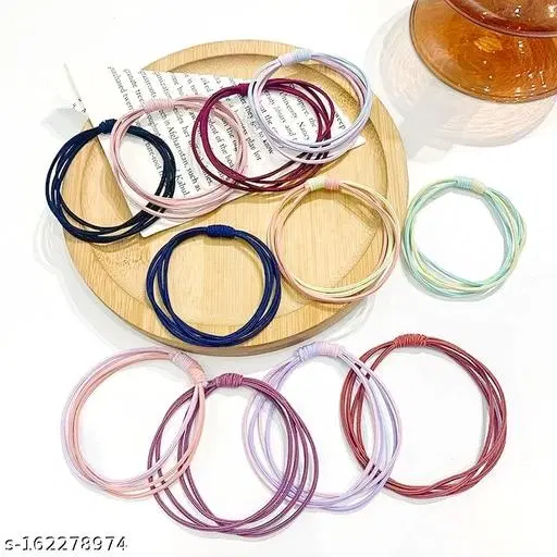Rubber Band & Scrunchies for Women (Multicolor, Pack of 3)