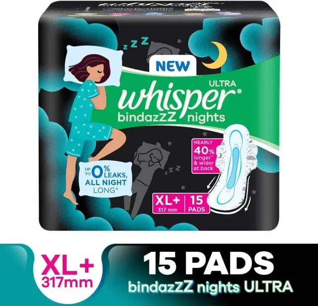 Whisper Bindazzz Nights (XL+) (Pack Of 15)