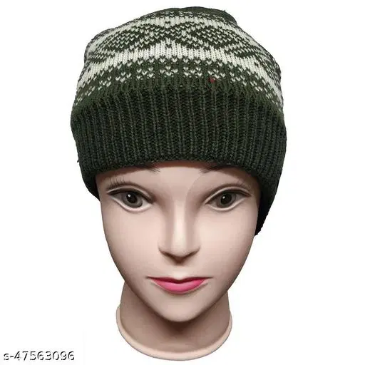 Woolen Cap for Women (Multicolor)