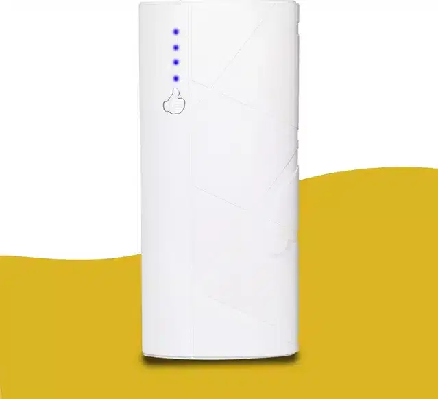 Portable Inbuilt Cables Power Bank, White, 20000 mah