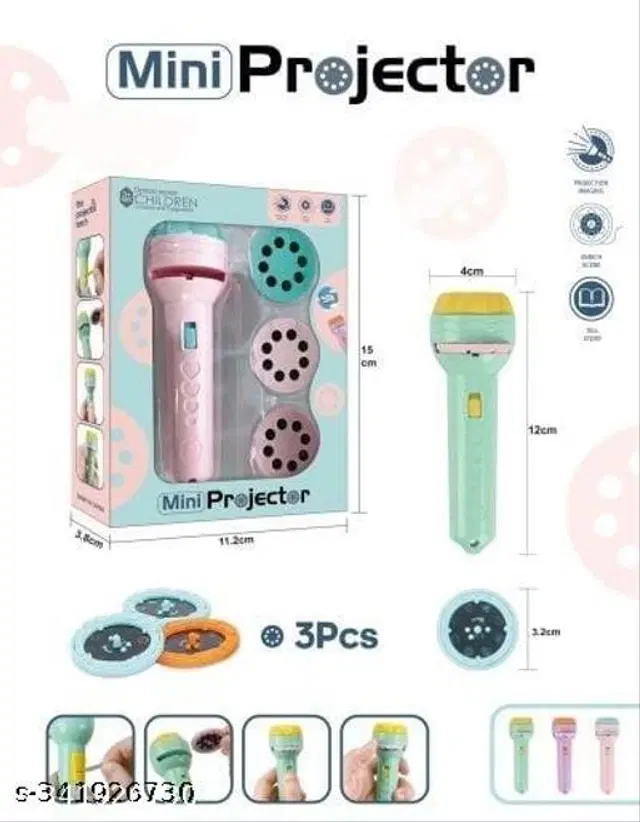Plastic Projector Torch, Multicolor